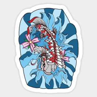 Fierce Koi Sticker